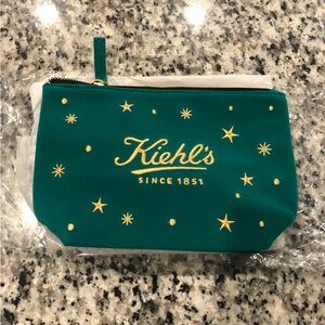 Kiehl's Canvas Cosmetic Makeup Travel Pouch Bag Limited Edition Since 1851 NEW